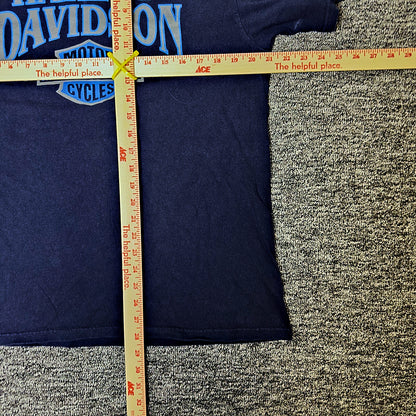 Harley Davidson Bar and Shield Tee Mens Navy Blue Biker