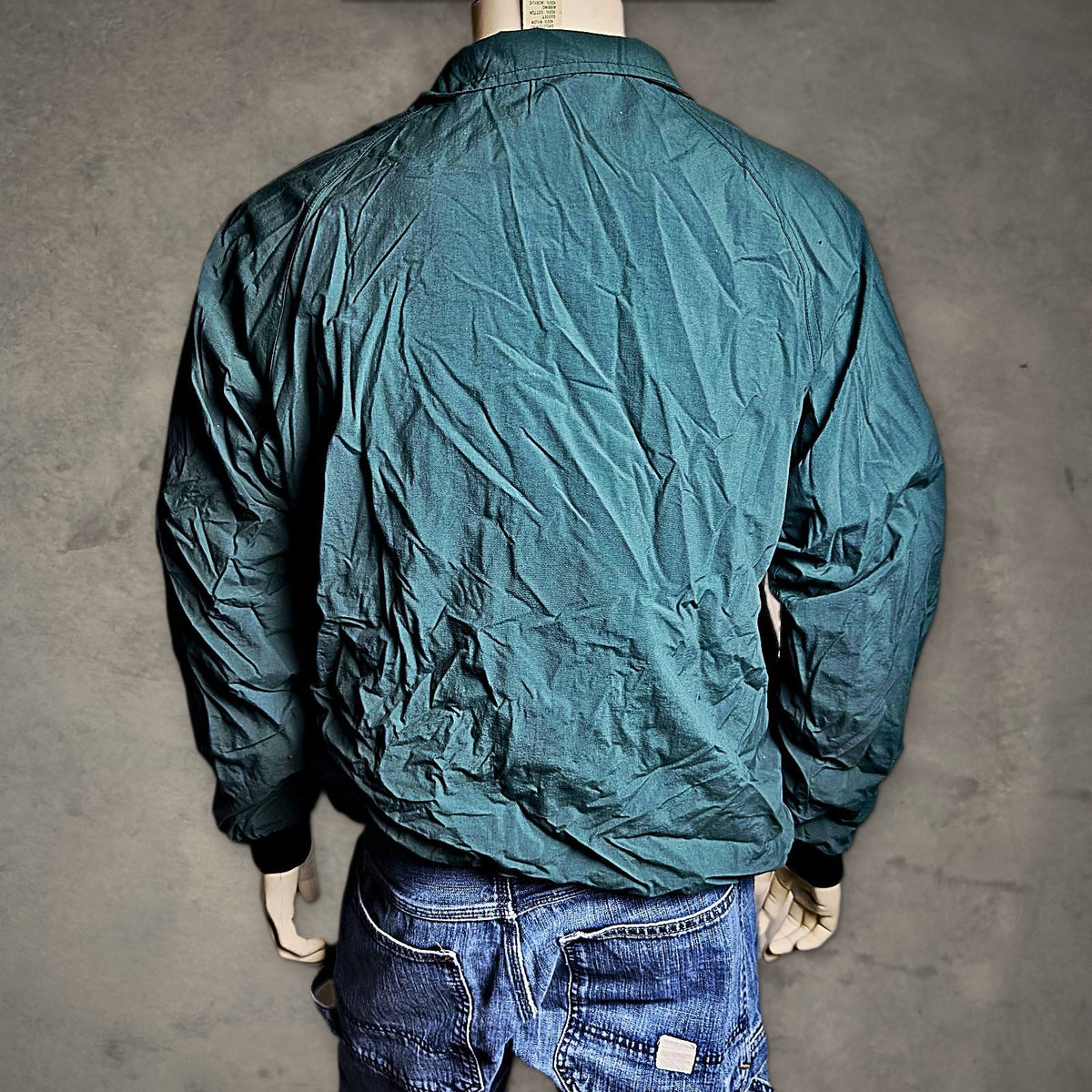 Duckster Half Zip Windbreaker Pullover Mens L Green