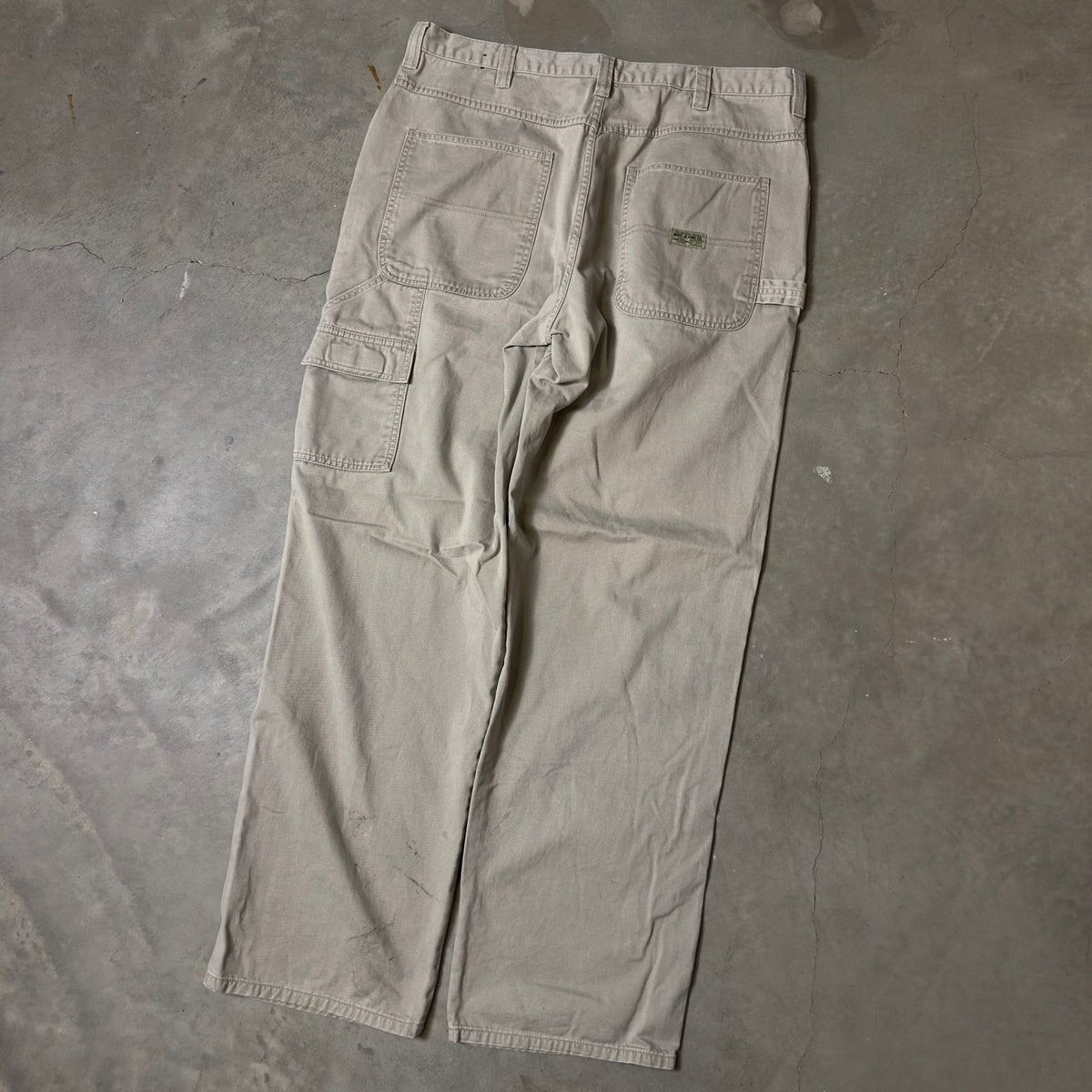 Wrangler Carpenter Pants Tan Workwear Straight Leg