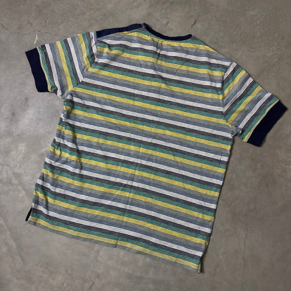 Vintage Y2K Sean John Tailored Fit Striped Henley Mens XL