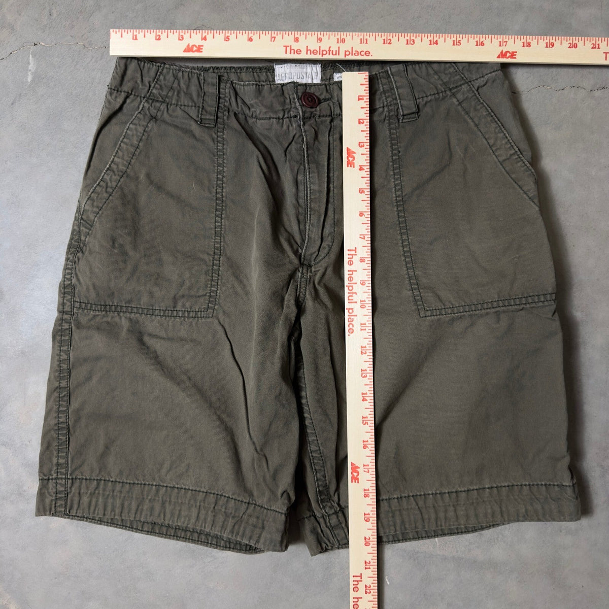 Vintage Aeropostale Cargo Shorts Mens 34 Olive