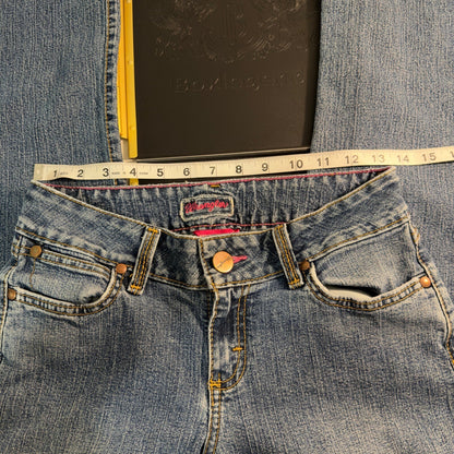 Wrangler Premium Patch Bootcut Jeans Womens 5/6 x 34 Blue