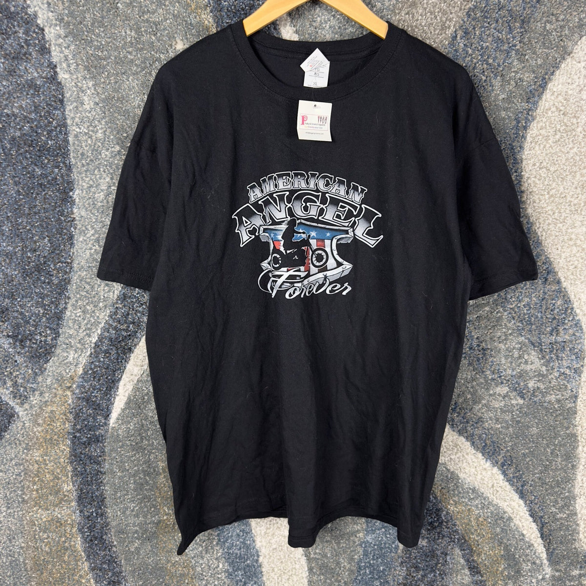 NWT Keya American Angel Forever T-Shirt Mens XL Black Biker