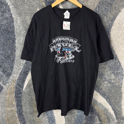 NWT Keya American Angel Forever T-Shirt Mens XL Black Biker