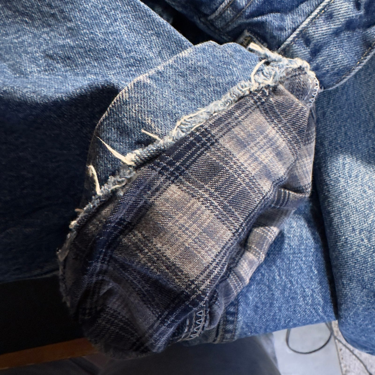 Carhartt Flannel Lined Denim Jeans Mens Straight Leg Blue
