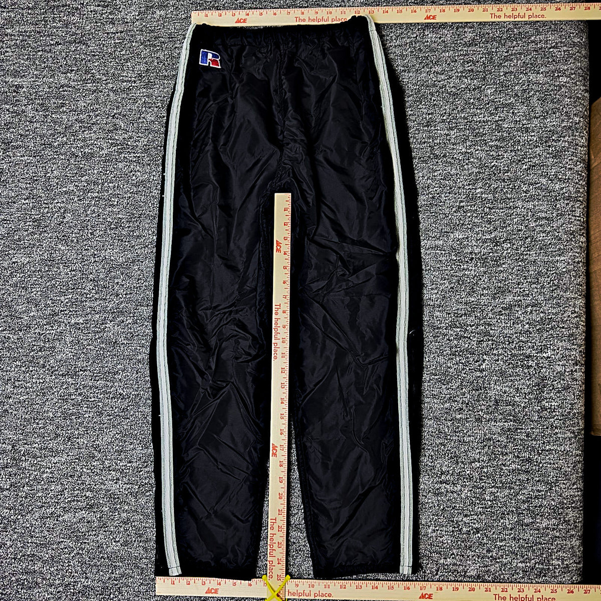 Vintage Russell Athletic Track Pants Mens S Black Baggy