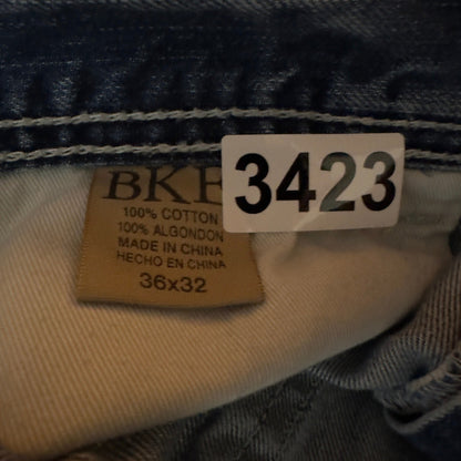 BKE Carter Distressed Jeans Mens 36x32 Blue Y2K Baggy Streetwear Grunge