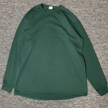 Wickers Thermal Crewneck Long Sleeve Mens Tall L Dark Green