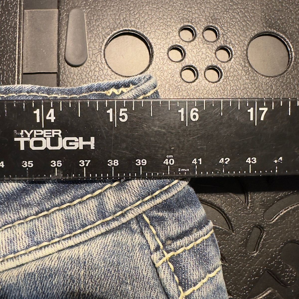 Vigoss Heritage Straight Jeans Womens 10 Blue Embellished