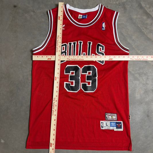 Vintage Adidas Chicago Bulls Pippen Jersey Mens L Red Retro