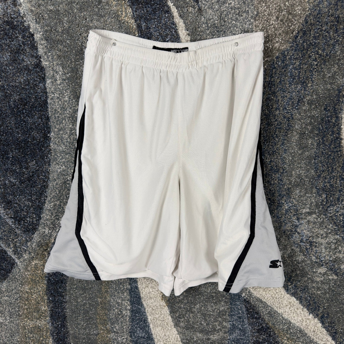 Starter Basketball Shorts Mens L White Mesh Colorblock Retro