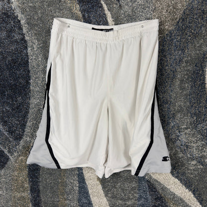 Starter Basketball Shorts Mens L White Mesh Colorblock Retro