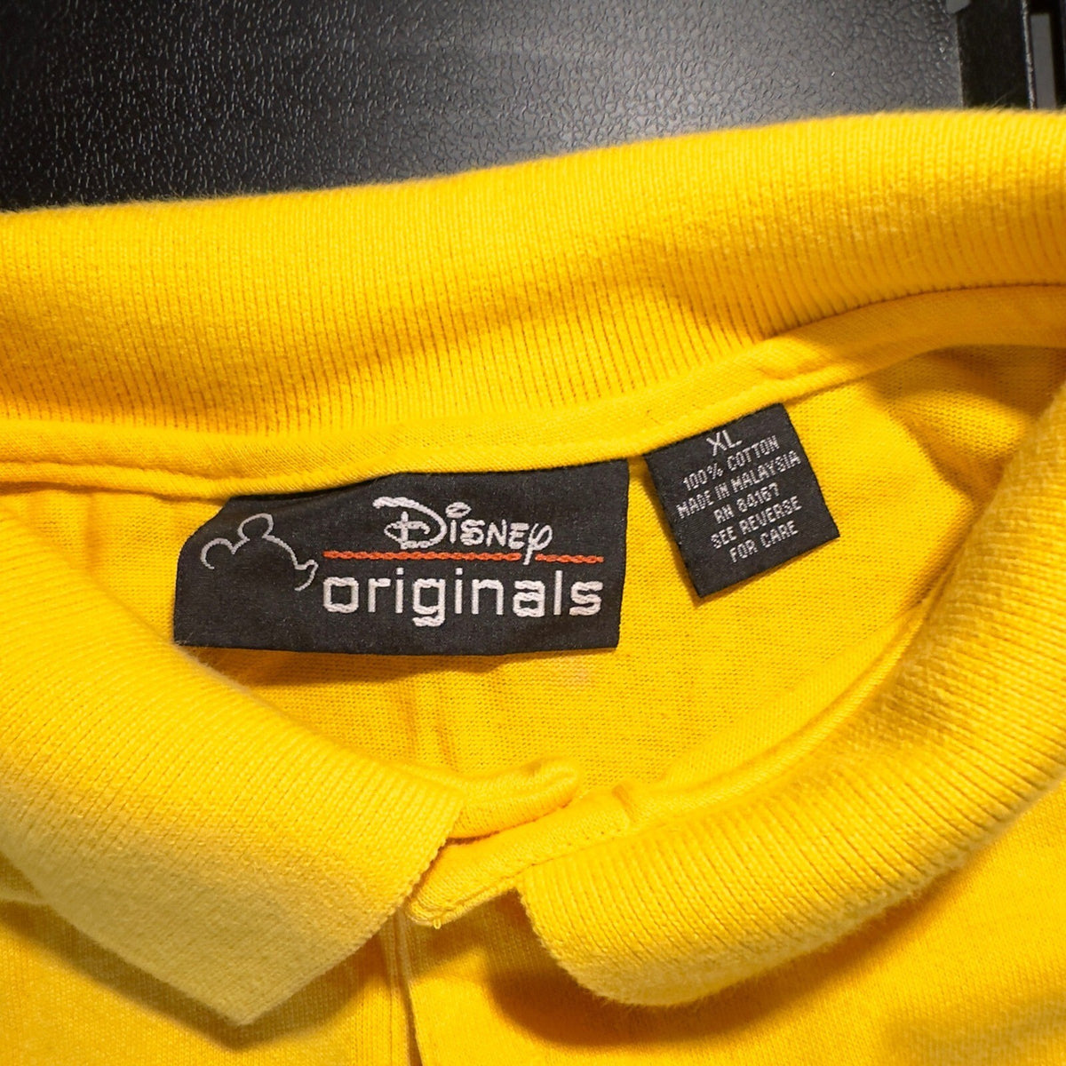 Vintage 90s Disney Mickey Mouse Polo Shirt Mens XL Yellow
