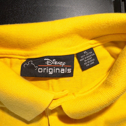 Vintage 90s Disney Mickey Mouse Polo Shirt Mens XL Yellow