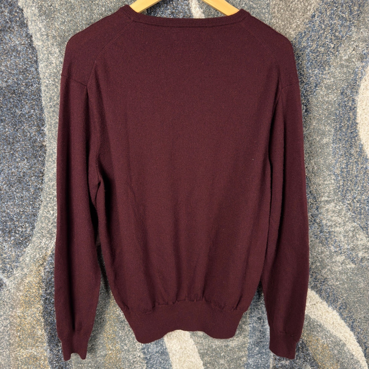 Polo Ralph Lauren Merino Wool Sweater Mens L Burgundy