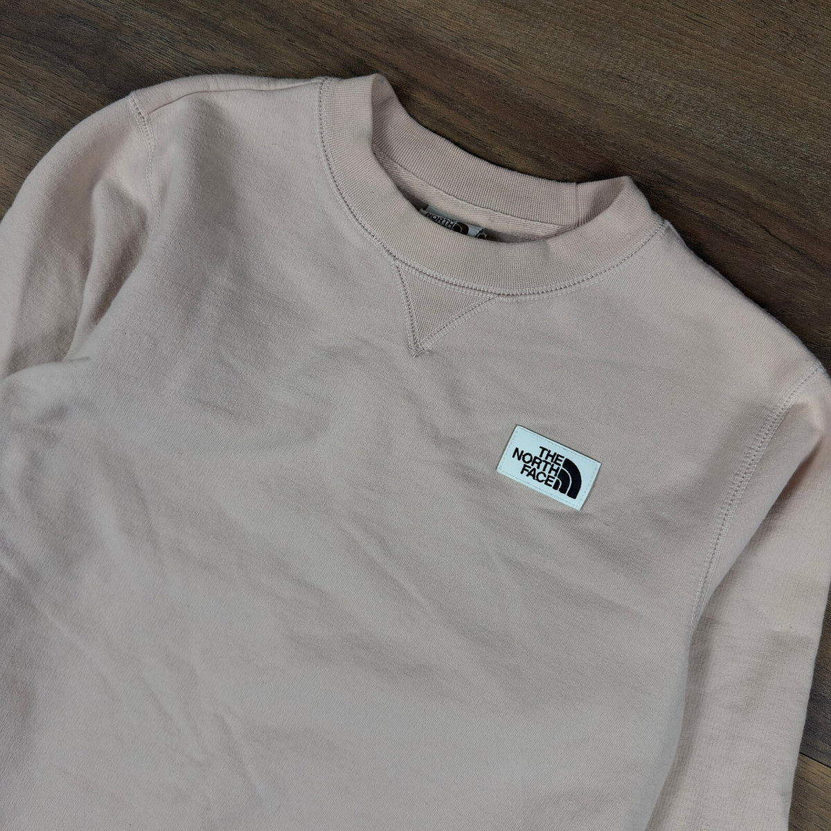 The North Face Womens Heritage Patch Crewneck Sweatshirt Pink Small