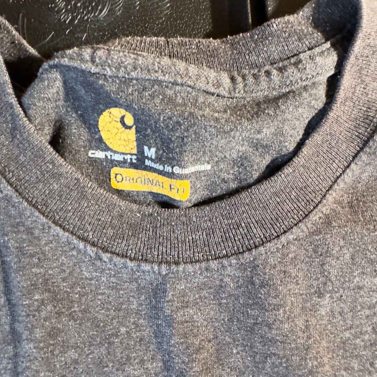 Carhartt Pocket T-Shirt Mens M Charcoal Grey Original Fit