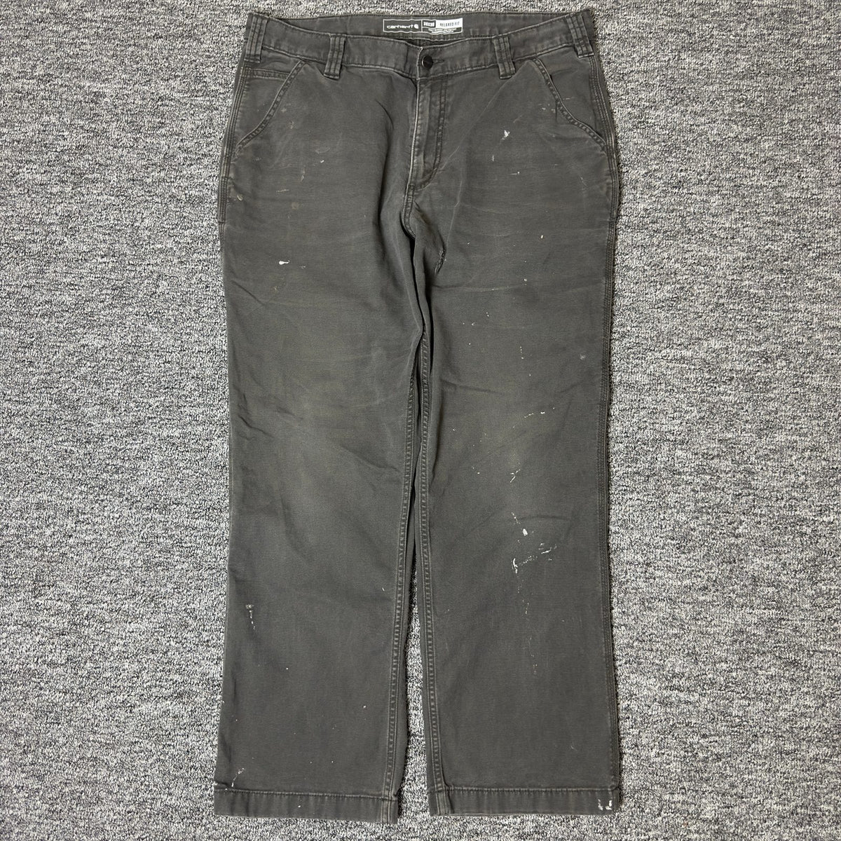 Carhartt Relaxed Fit Pants Mens 36x30 Gray Baggy Workwear