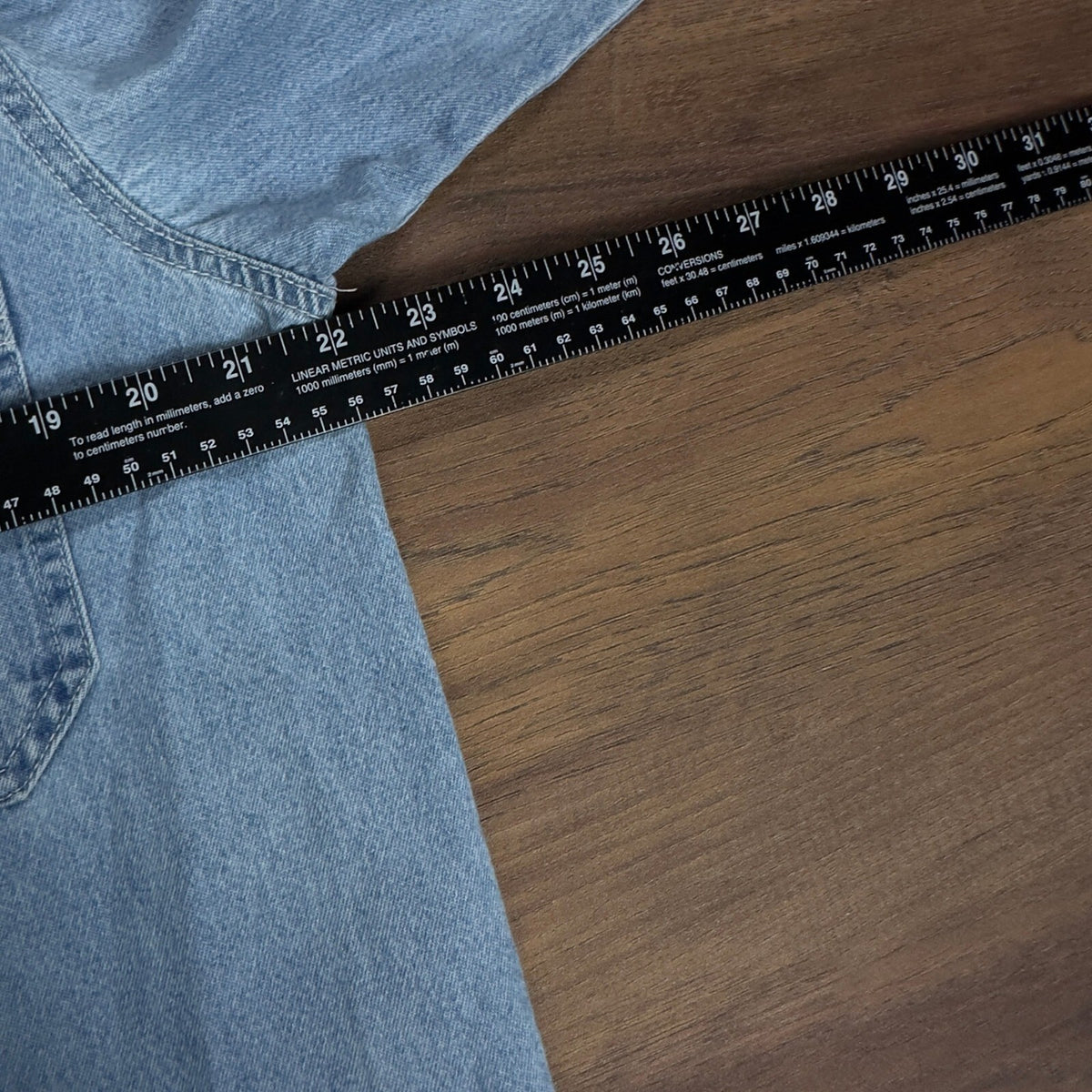 Vintage Three Rivers Mens M Denim Button Down Shirt Y2K