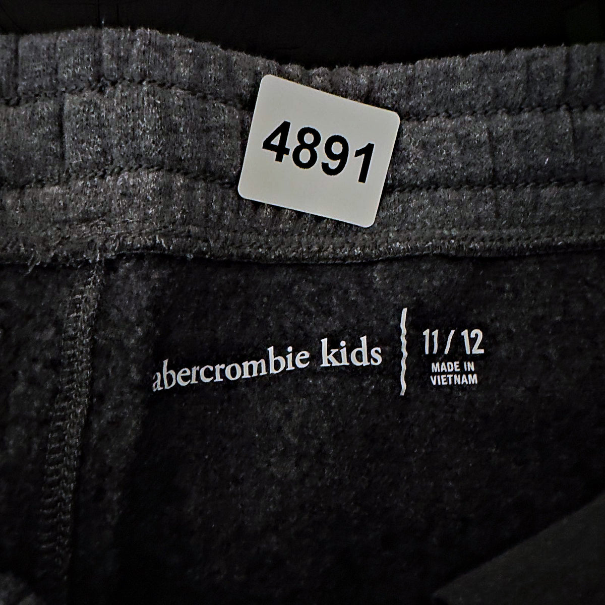 Abercrombie Kids Fleece Joggers Sweatpants 11/12 Gray Cuffed