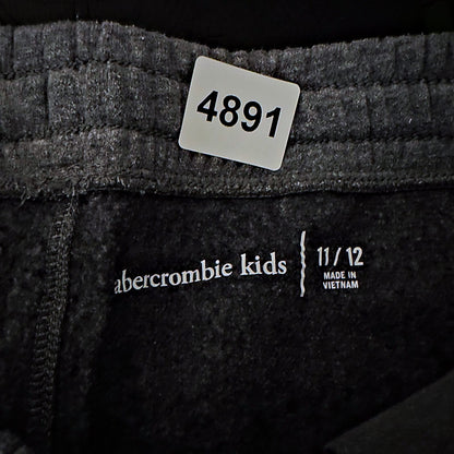 Abercrombie Kids Fleece Joggers Sweatpants 11/12 Gray Cuffed
