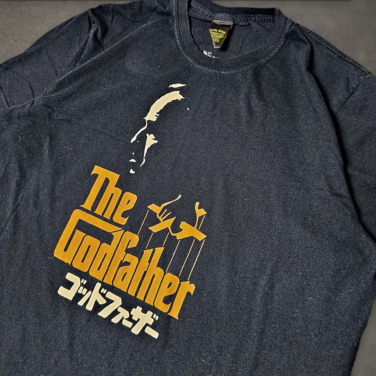 Lucky Brand The Godfather Tee Mens XL Black Japanese Print