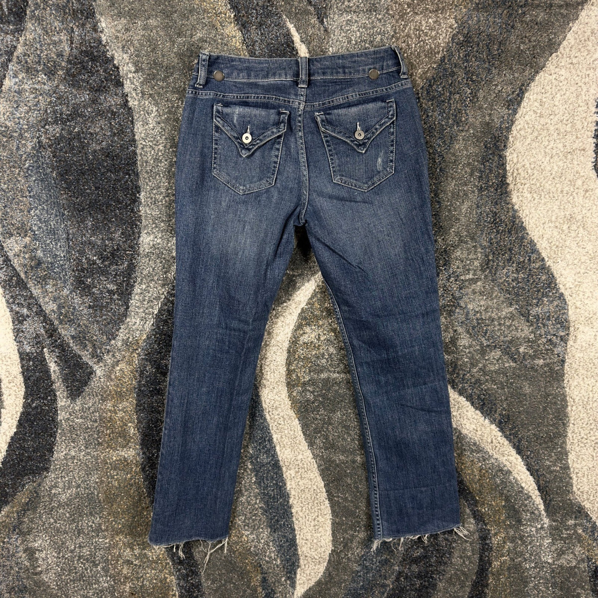 Y2K Simply Vera Wang Distressed Skinny Jeans Womens 2 Blue