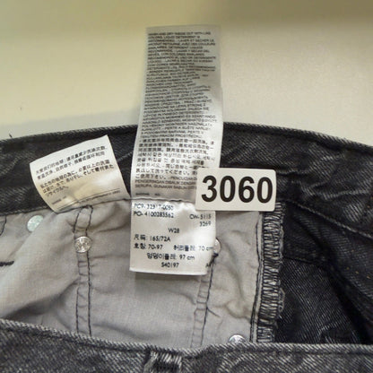 Levi's 501 Denim Cut Off Shorts Womens 28 Black Faded