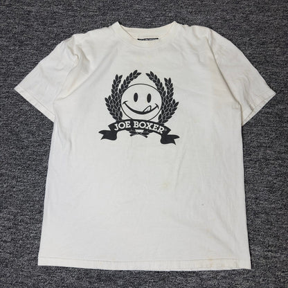 Vintage Joe Boxer Girlfriend Smiley Face Tee White OS