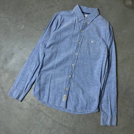 Vintage Y2K Hollister Chambray Button-Down Shirt Mens L