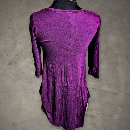 Daisy & Queen Swing Tunic Dress Womens 3/4 Sleeve Purple