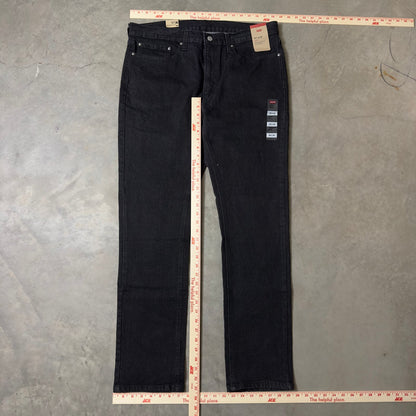 NWT Levi's 511 Slim Jeans Mens 36x32 Black Stretch