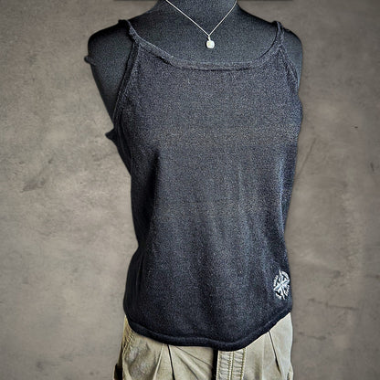 Harley-Davidson Knit Cami Tank Top Womens L Black Biker
