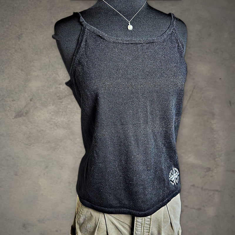 Harley-Davidson Knit Cami Tank Top Womens L Black Biker
