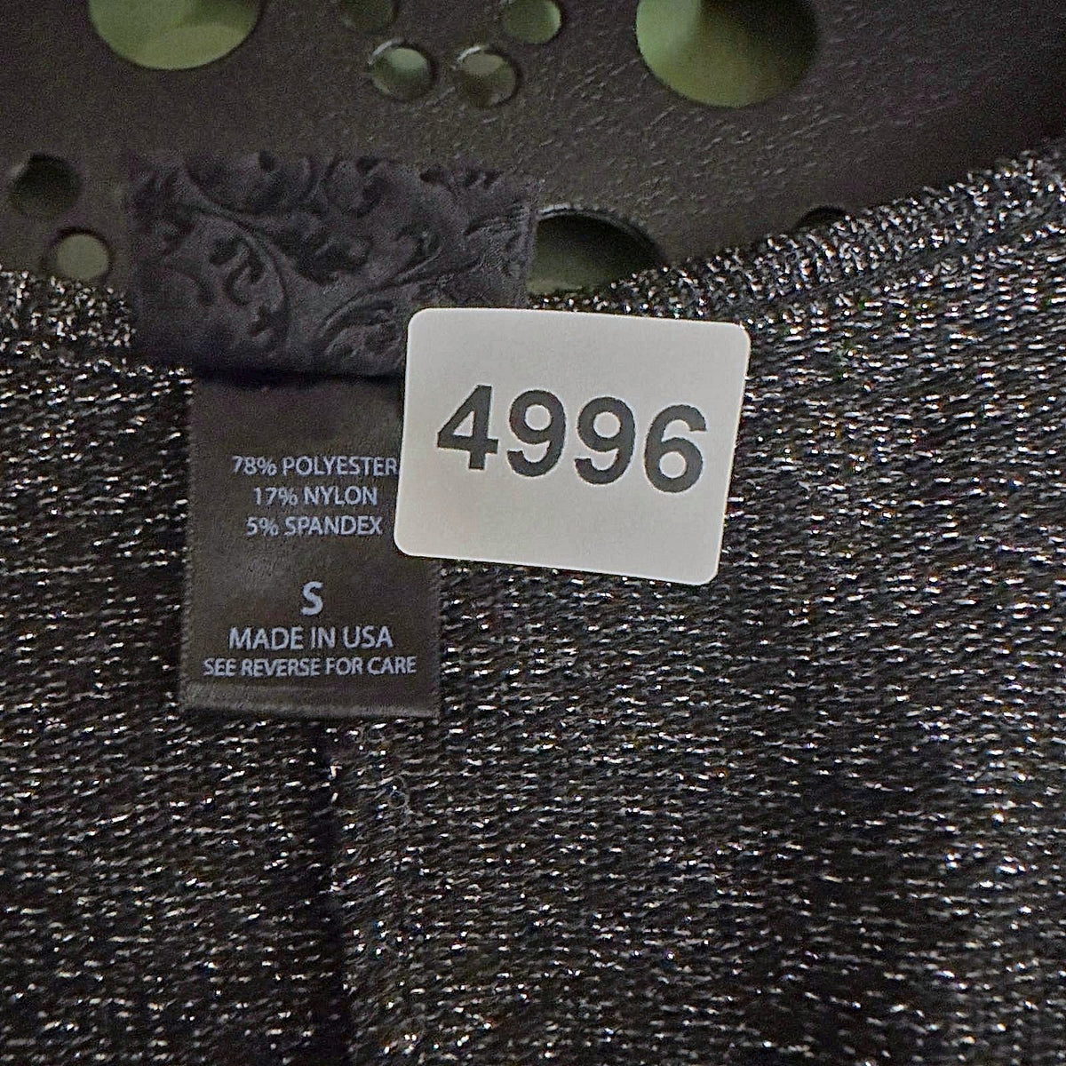 Daytrip Metallic Beaded Dolman Knit Top Womens S Black