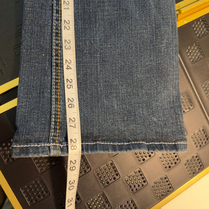 Justice Jeans Bootcut Denim Pants Girl 10.5 Slim Blue Y2K