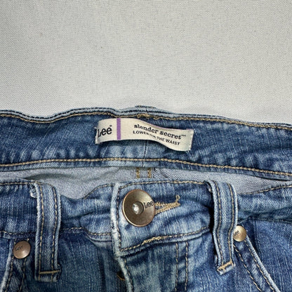 Lee Womens 8 Blue Bootcut Jeans Low Rise Medium Wash