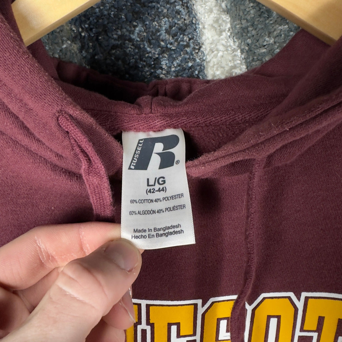 Russell Athletic Minnesota Gophers Hoodie Mens L Maroon NCAA