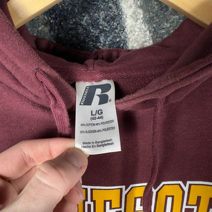Russell Athletic Minnesota Gophers Hoodie Mens L Maroon NCAA