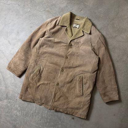 Vintage Wilsons Leather Mens XL Tan Suede Shearling Coat