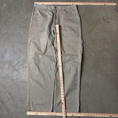 Wrangler Carpenter Pants Tan Workwear Straight Leg
