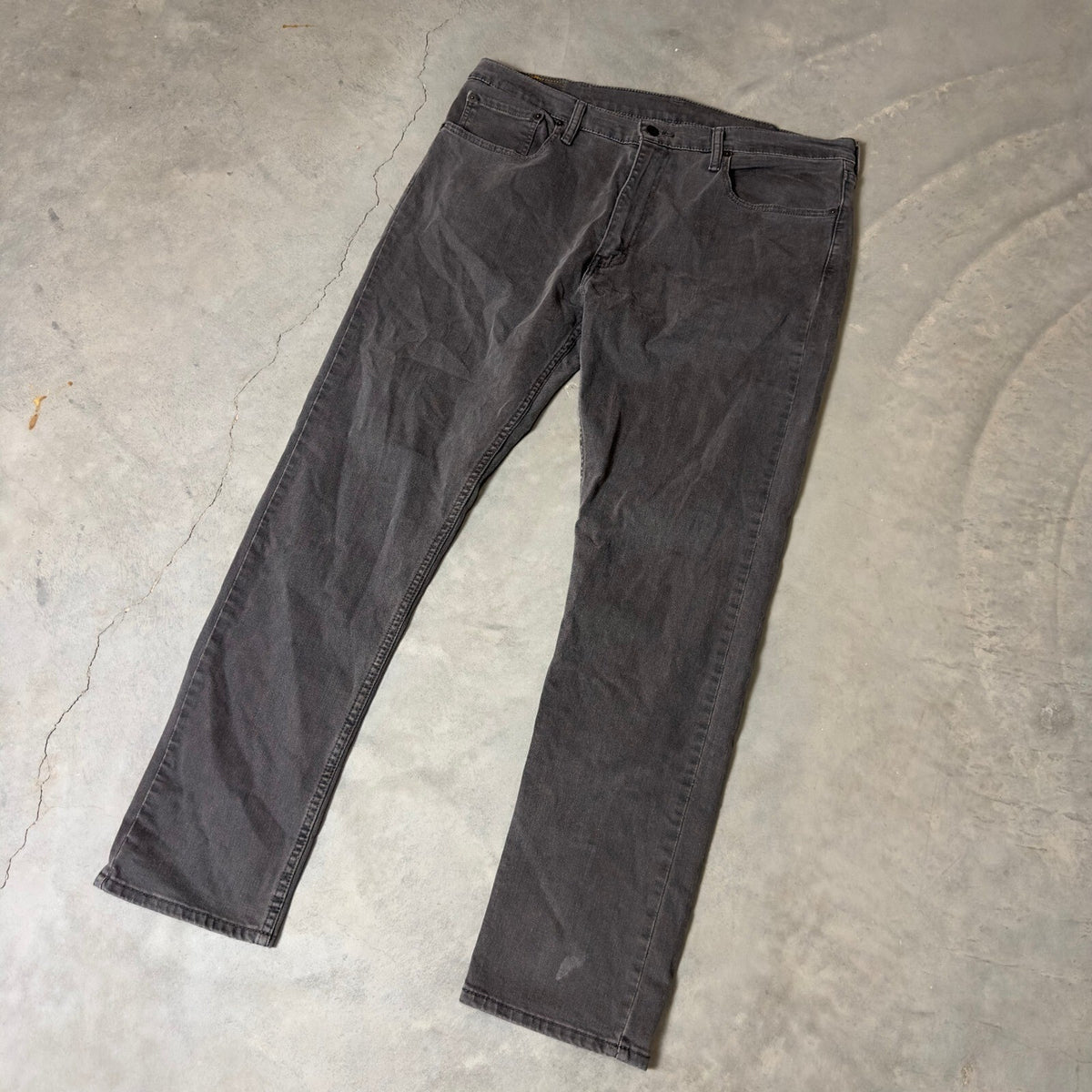 Levis 512 Slim Taper Jeans Mens 38x32 Charcoal Grey Minimal
