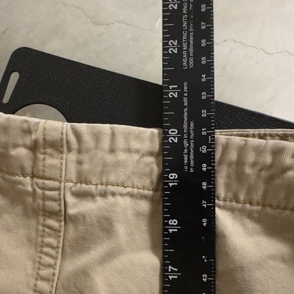 Aeropostale Flat Front Khaki Shorts Mens 33 Tan Baggy Preppy