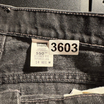 Vintage Levi's 550 Relaxed Jeans Womens 14M Black Tapered