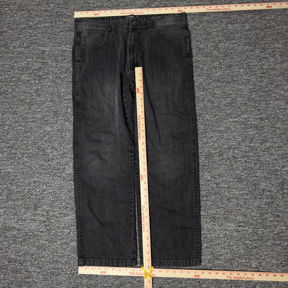 Southpole Mens Jeans 36x32 Relax Fit Black Wash Baggy Y2K