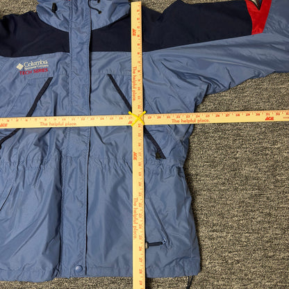Columbia Tech Series Hooded Jacket Womens M Blue Gorpcore