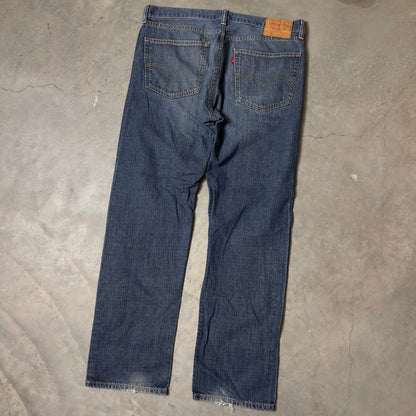 Vintage Y2K Levi's 505 Regular Jeans Mens 38x32 Dark Wash