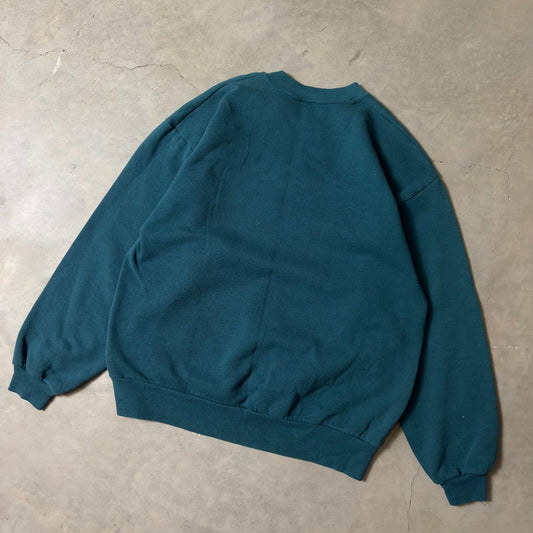 Vintage Jerzees Duluth Sailboat Sweatshirt Mens L Teal