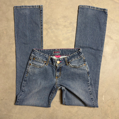 Wrangler Premium Patch Bootcut Jeans Womens 5/6 x 34 Blue