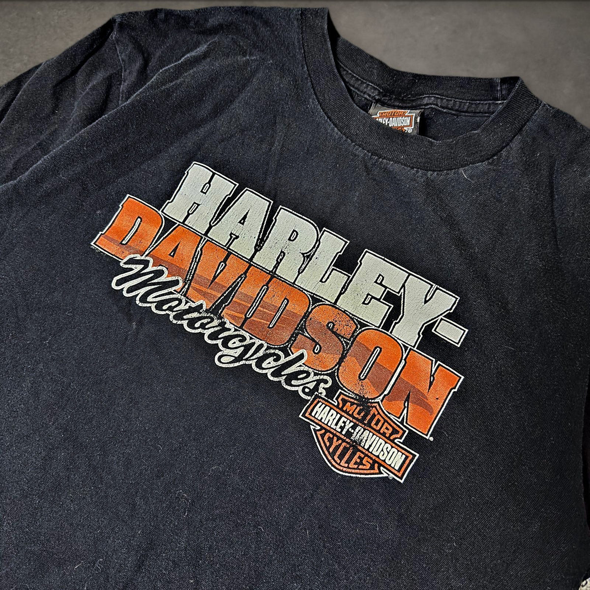 Harley Davidson Motorcycles Fargo ND Tee Mens L Black Biker